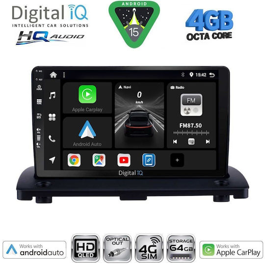 Digital IQ Ηχοσύστημα Αυτοκινήτου για Volvo XC 90 2002-2014 (Bluetooth/USB/WiFi/GPS/Apple-Carplay/Android-Auto) με Οθόνη Αφής 9"