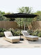 Rundschreiben Aluminium Gartenschirm Schwarz Φ3xΥ2.28m