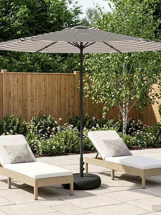 Rundschreiben Aluminium Gartenschirm Schwarz Φ3...
