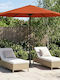 Circular Aluminum Garden Parasol Orange Diameter 2.3m Height 2.23m