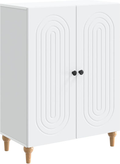 Μπουφές Ξύλινος Λευκό 66x34.5x90cm