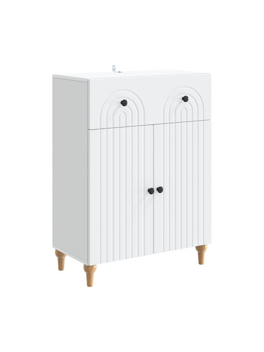 Wooden Sideboard with Drawers White 66x34.5x90cm