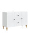 Sideboard aus Holz & Metall mit Schubladen Weiß 89x34.5x60cm