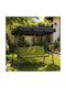 Pucioasa Garden Swing Cushion with Backrest Green 50x150cm