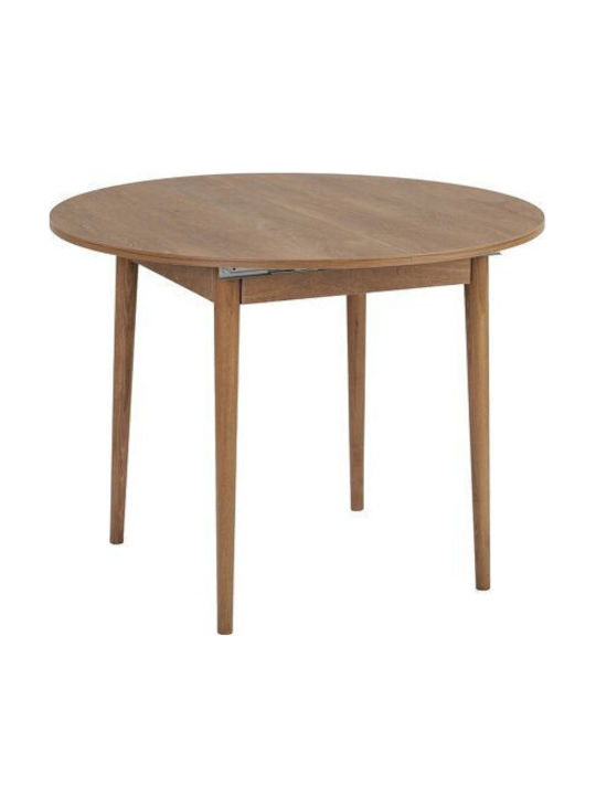 Novato 148 Rundes Esszimmertisch Ausziehbar Holzschatten Eiche 75x75cm