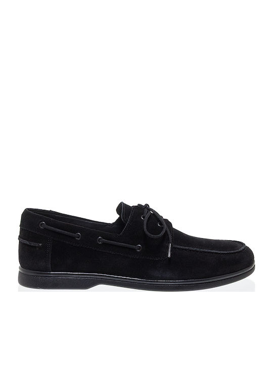 Leather Women's Loafers in Black Colour