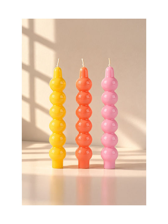 Kaemingk Dekoratives Kerze Kegel 20cm 3 Stück