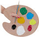Relaxdays Wooden Mixing Palette Light Brown 0.4x25x30.5 Cm