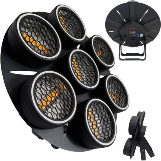 Evolights Lumen 7 Ring 7x30w WW + 224x0.5w/31x0.2w RGB LED Ретро Прожектор За Сцена
