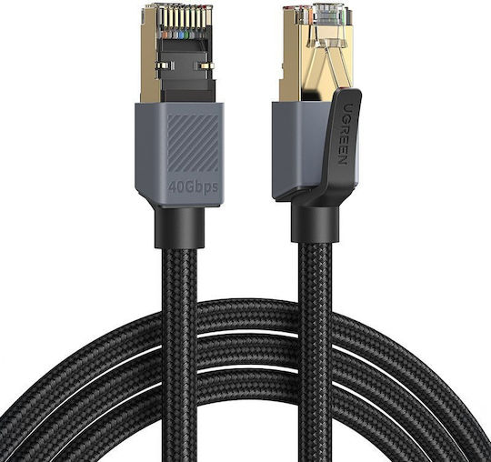 Ugreen F/FTP Cat.8 (40Gbps) Καλώδιο Δικτύου Ethernet 3m Μαύρο
