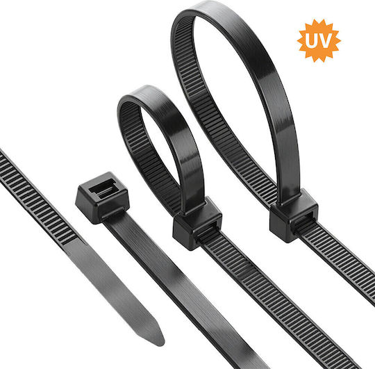 Braytron Δεματικά Καλωδίων Πλαστικά 100mmx2.5mm σε Μαύρο χρώμα (100τμχ) BY90-01021