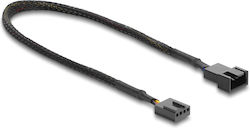 DeLock 4pin - Cablu 0.3m Negru 91360