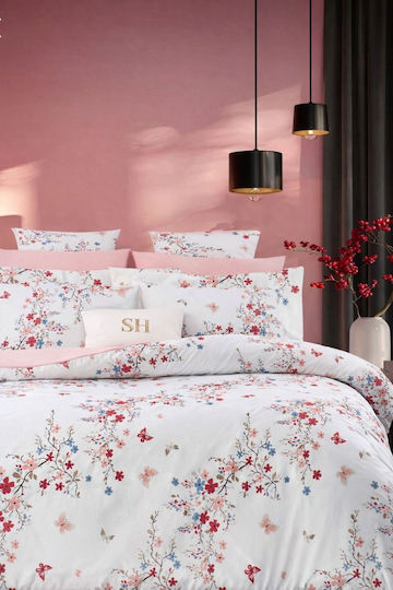 SteweHome Σετ Διπλή 200x230cm Stewehome Σετ Παπλωματοθήκης Με Σεντόνι Με Λάστιχο Διπλό Από Βαμβάκι 200x230 Cm · Ste-020741-v41224