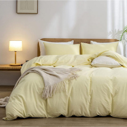 SteweHome Σετ Ημίδιπλη 195x230cm Κίτρινο
