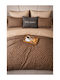 SteweHome Cotton Duvet Cover Set 195x230cm Double With Pillowcase Brown8