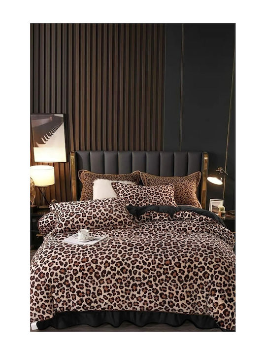 SteweHome Cotton Duvet Cover Set 220x180cm Double With 2 Pillowcases Ecru