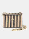 Mini Straw Bag Striped Size One Size Beige