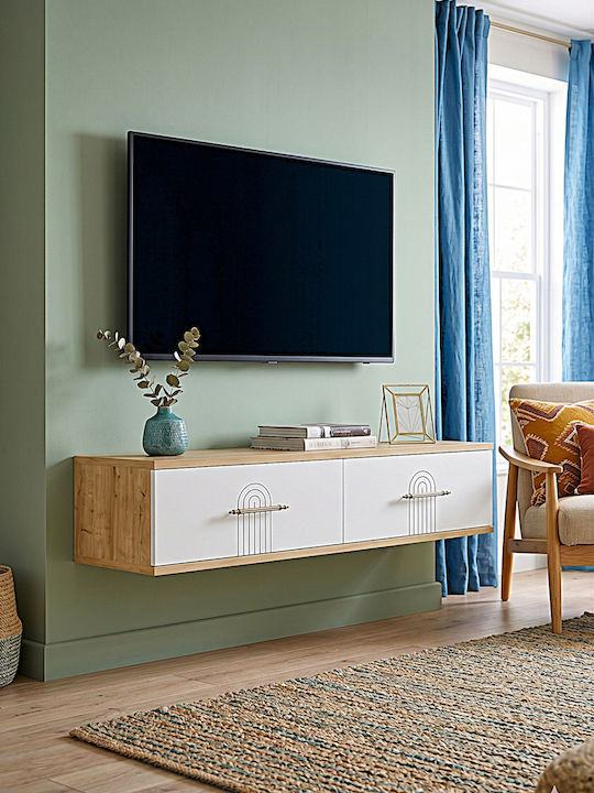 Gold TV Stand L120xD30xH26cm