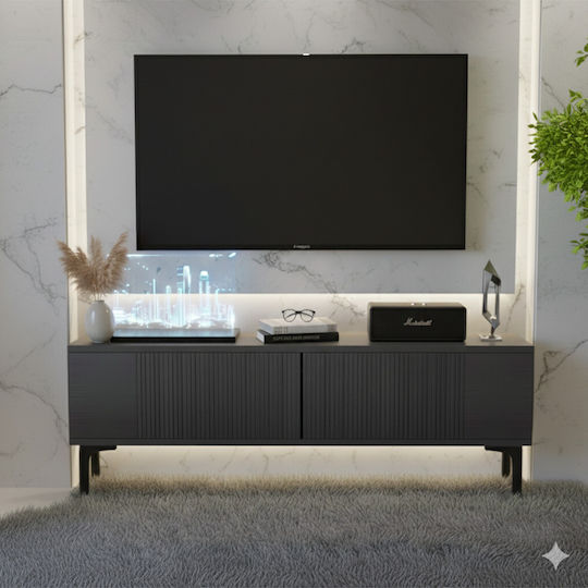 TV-Ständer Schwarz M120xP30xH41cm SteweHome