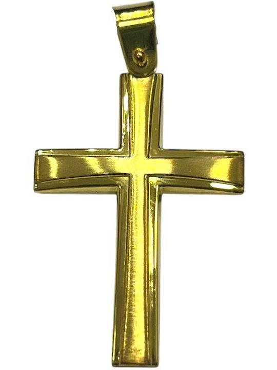 Männlicher Kreuz aus Vergoldetem Silber ohne Kette