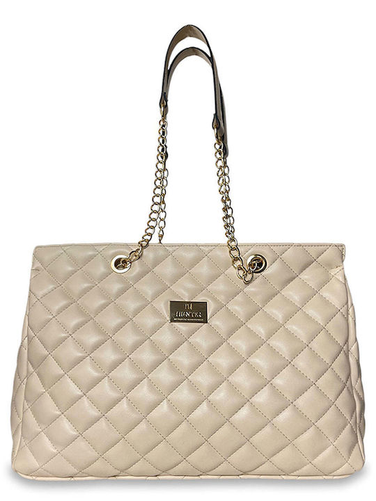 Γυναικεία Τσάντα Ώμου Strict Quilted Μπεζ