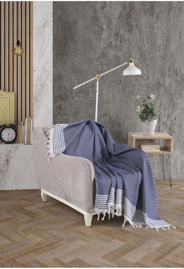 SteweHome Ριχτάρι Πολυθρόνας 150x180εκ. Μπλε