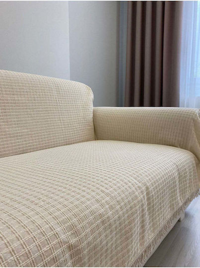 SteweHome Покривка За Триместен Диван 180x300см Бежова