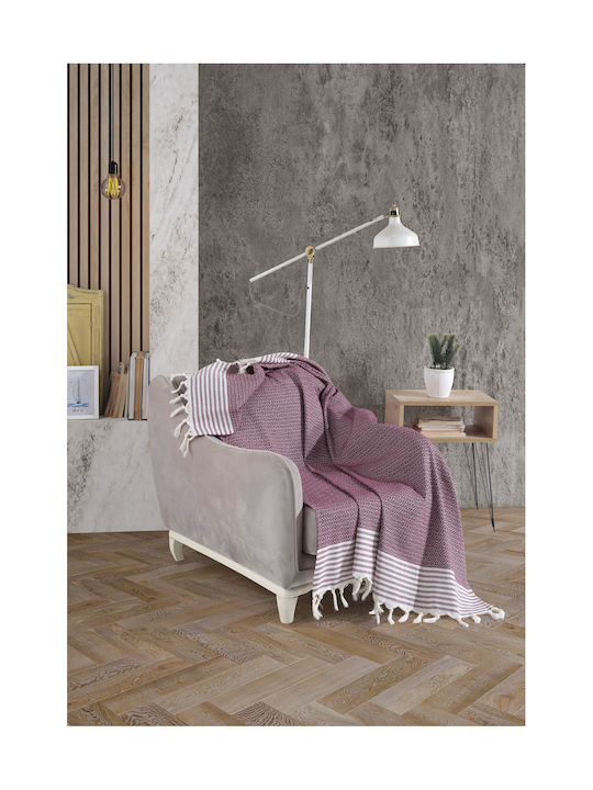 SteweHome Ριχτάρι Πολυθρόνας 150x180εκ. Μωβ
