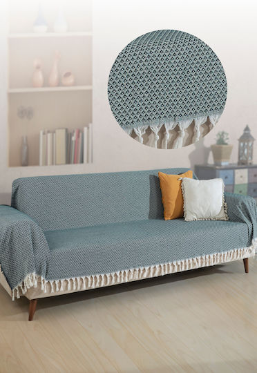 SteweHome Ριχτάρι Τριθέσιου Καναπέ 180x300εκ. Γκρι