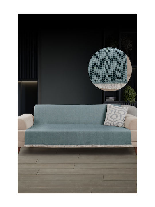 SteweHome Armchair Throw 180x215cm Petrol