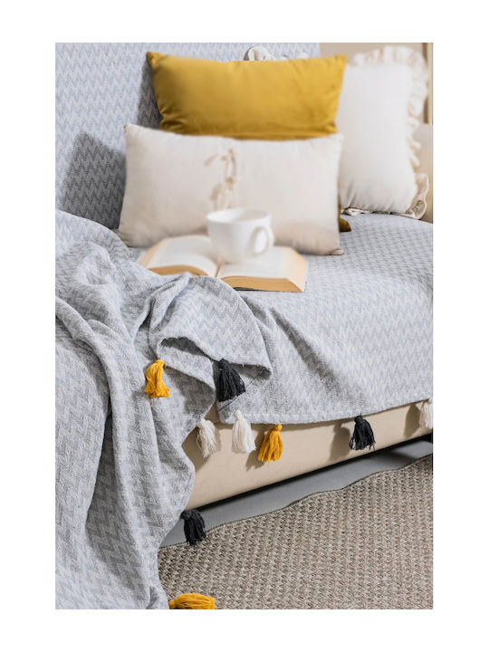 SteweHome Knitted Armchair Throw 170x200cm Beige