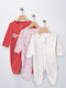 SteweHome Set of Multicolored Baby Bodysuits 3pcs