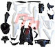Plastic Suit Honda Astrea Grand X 110 White Complete Kit 30 Pieces Includes Front Turn Signal Inside