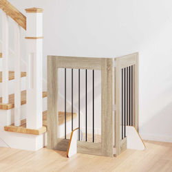 vidaXL Wooden Dog Divider with 2 Panels 120.5x3...