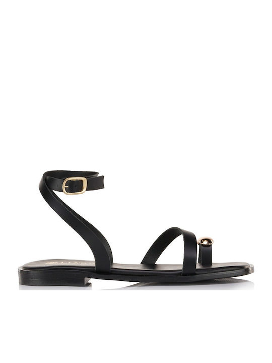 Lias Mouse Sandale Casual Damă Din Piele Negre