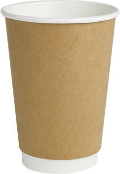 Einweggeschirr Papier Doppelwandig Braun 480ml 25 Stück