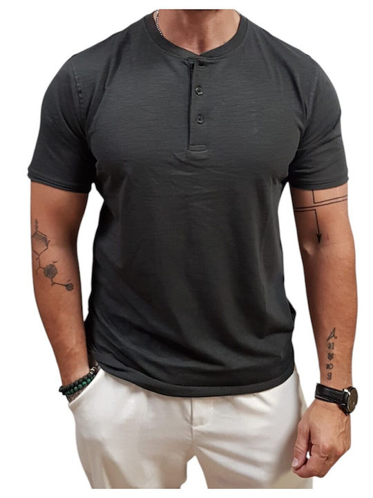 Rebase Short Sleeve Black Blouse