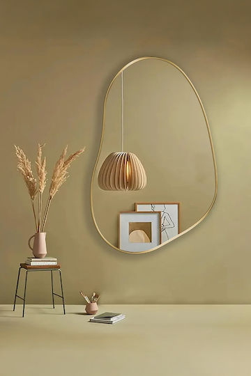 SteweHome Bathroom Mirror Made of MDF 40x50cm Gold