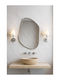 SteweHome Bathroom Mirror Made of Metal 90x105cm Silver