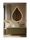 SteweHome Oglindă de Baie cu Lumini LED din MDF 100x65cm Galben