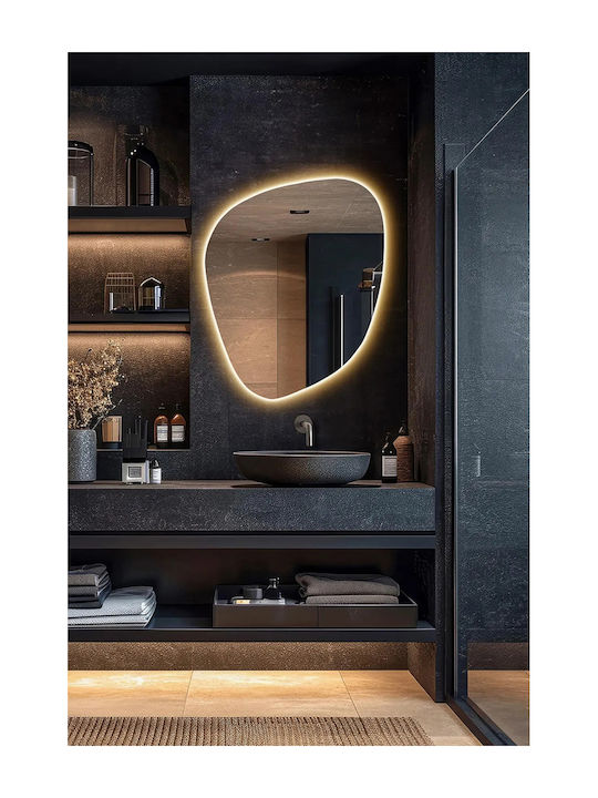 SteweHome Bathroom Mirror Led 100x80cm Yellow