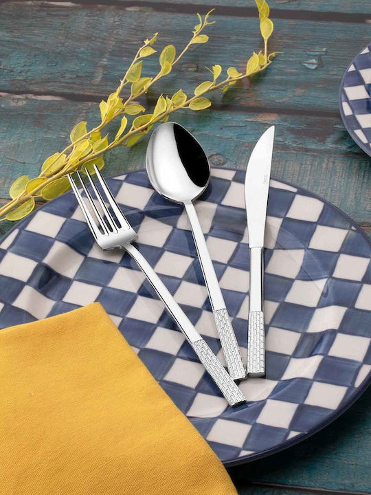 SteweHome Cutlery Set Stainless Steel Silver 72 Pieces