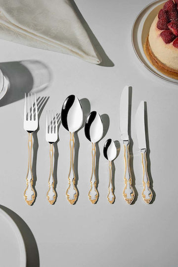 SteweHome Set De Tacâmuri Inoxidabile Aurii 89 Bucăți