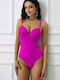 Ολόσωμο Μαγιό Push Up Fuchsia