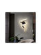 SteweHome Modern Wall Lamp with Integrated LED Black