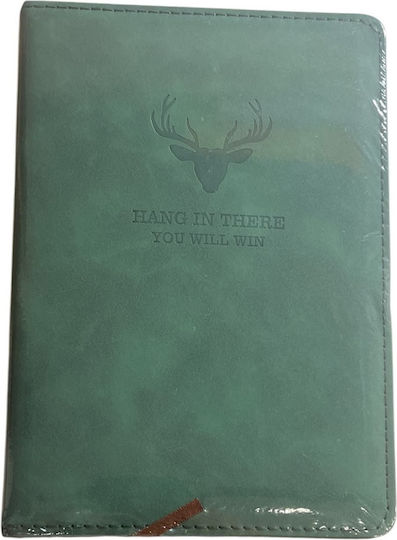 Maxleaf Notebook A5 180 Sheets Ruled with Pen Case Green