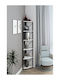 Corner Metal Bookcase 46x30x177cm