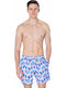 Men's Swimwear Shorts Light Blue With Patterns