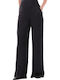 Damen Palazzo Hose Passform Schwarz
