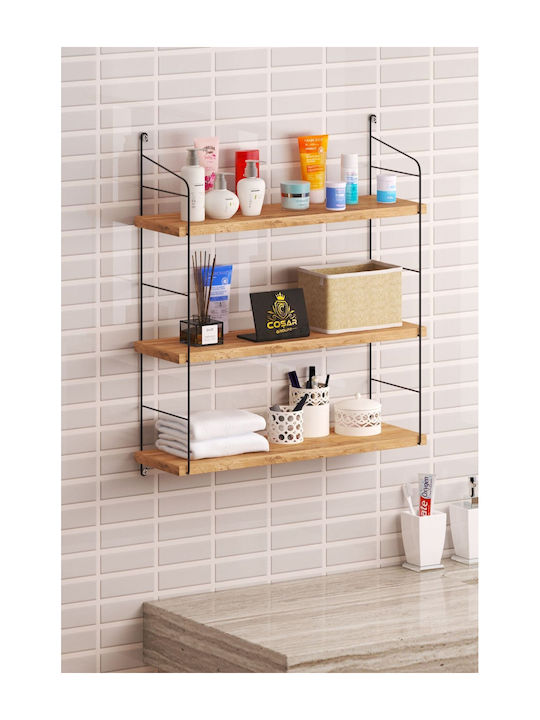 Wandregal Metallisch 60x17.5x59cm